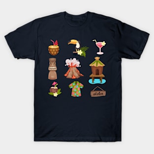 Hawaii symbols set T-Shirt